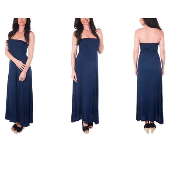 Navy 2-in-1 Maxi Dress/Skirt NWT Sz Lg - Picture 2 of 6